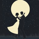 a passionate waltz capturing love's fervor beneath moonlit skies