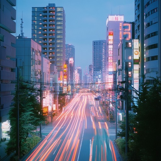 This instrumental creates an ambient, relaxing mood inspired by the twinkling lights and tranquil atmosphere of tokyo at night, blending lo fi beats with j pop elements