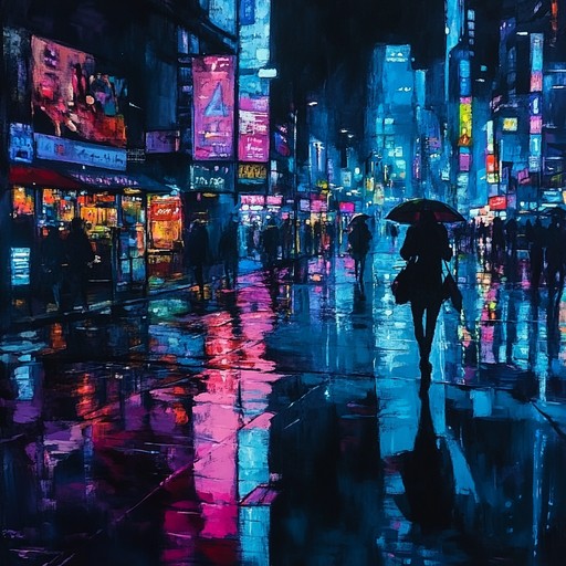 An instrumental j pop piece that exudes a sultry ambiance, mirroring the hidden emotions that emerge under the cover of midnight in the city. The composition weaves smooth melodies with subtle rhythms to capture the allure and mystery of urban nights.