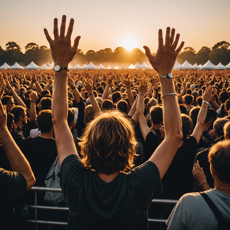 This track encapsulates the electrifying atmosphere of a summer music festival, with lively guitar chords setting a joyful tone, sparking feelings of freedom and elation amidst a high energy crowd.