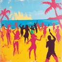 happy, energetic reggae with vibrant tropical rhythms