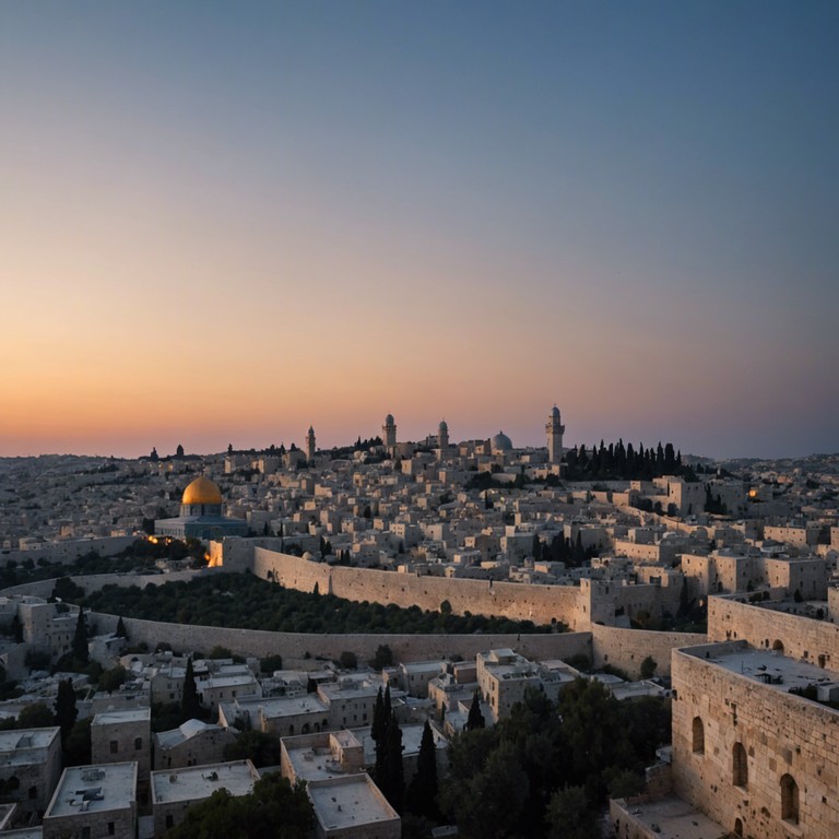 Blending contemporary grit with ancient jewish musical heritage, this composition captures an auditory exploration of jerusalem’s layered history through the turbulent lens of today. It questions and celebrates the endurance of cultural identity amidst modernity.