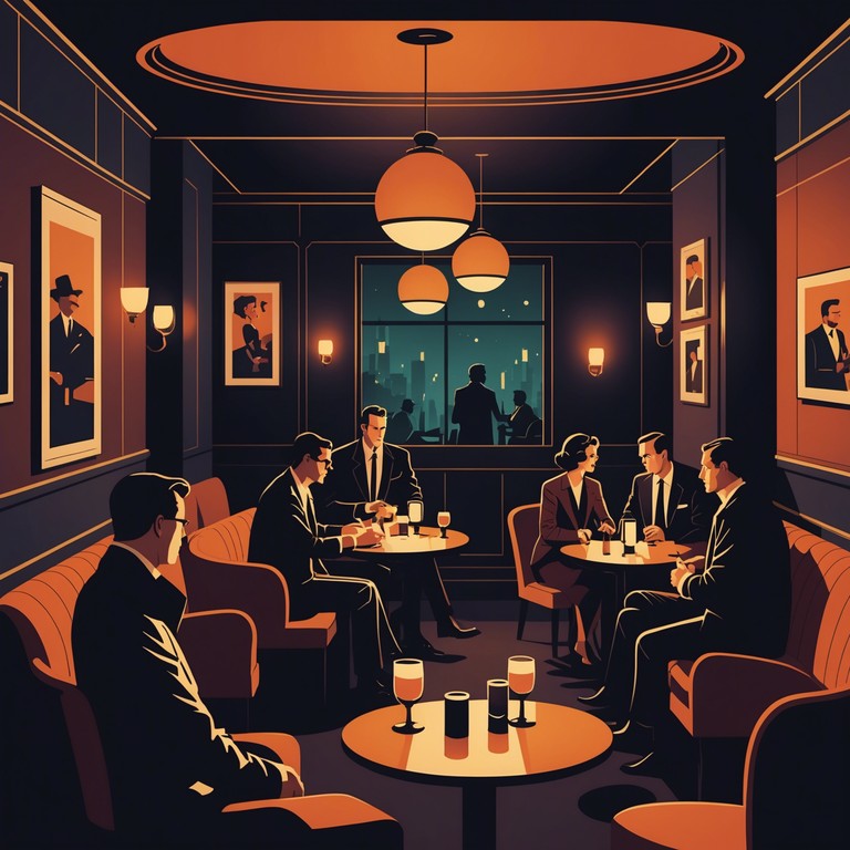 This track features a deep, sultry saxophone playing over a backdrop of soft percussion and twinkling piano, evoking images of a dimly lit lounge at dusk where patrons come to forget the toils of the day under the glow of flickering candles