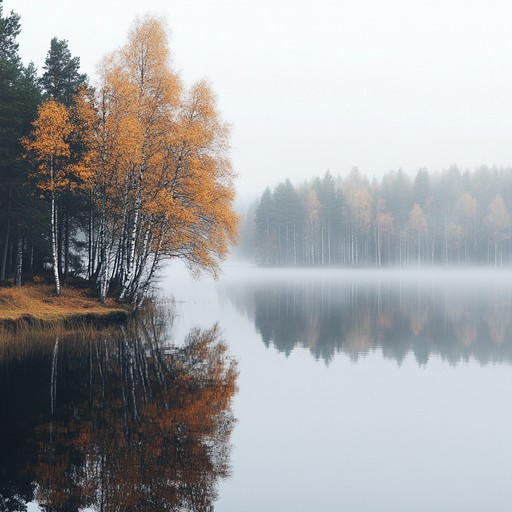 Capture the essence of finland's melancholic autumn with this instrumental song featuring a delicate acoustic guitar melody. Let the sorrowful notes blend with the soft, serene background atmosphere, evoking freezing lakes, falling leaves, and solitude