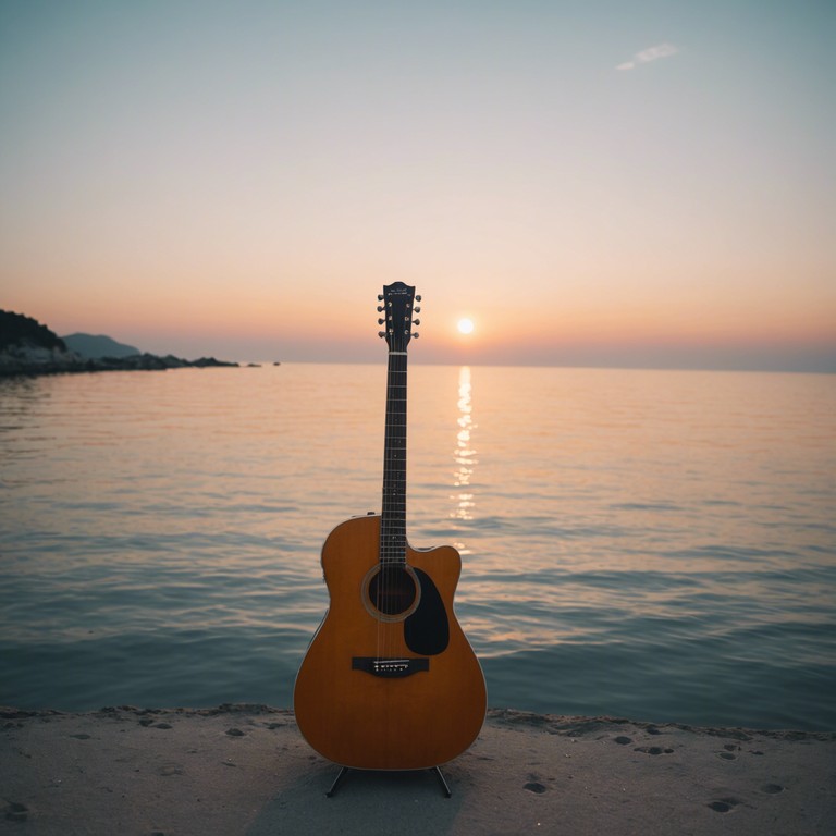 Imagine a soundscape that transports you back to the long, warm evenings spent by the sea in rio, where every soft strum of the guitar reverberates against the gentle percussive backdrop of classic reggaeton, creating a bittersweet mixture of past joys and serene present.