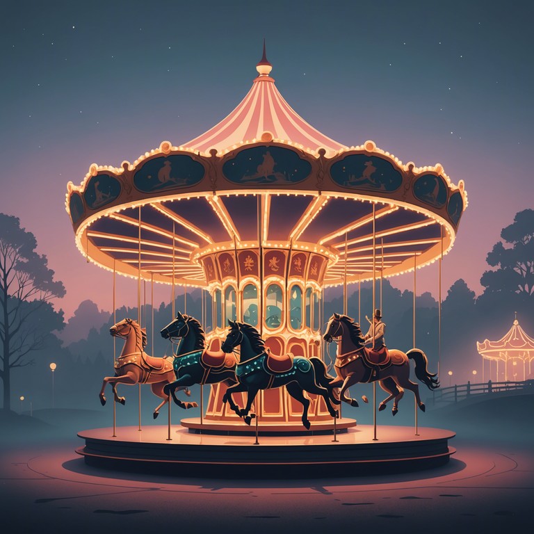 This composition transports the listener to a misty evening at an old fashioned carnival, with a mystical and dreamy tune playing as vintage carousel horses spin under twinkling lights. A sense of nostalgia mixed with enchantment makes this piece uniquely captivating.