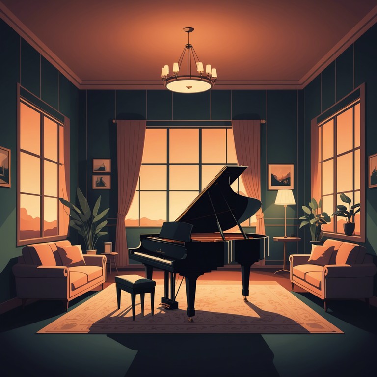 This instrumental track features delicate piano melodies that weave through the serene atmosphere of a sophisticated lounge setting, evoking a sense of peace and elegance. The gentle flow of the song provides a perfect backdrop for quiet conversations or deep contemplation, enveloping listeners in a warm, velvety sound that captures the essence of an elegant evening.