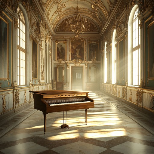 An upbeat harpsichord melody reflecting the splendor and joy of royal celebrations in the baroque era.