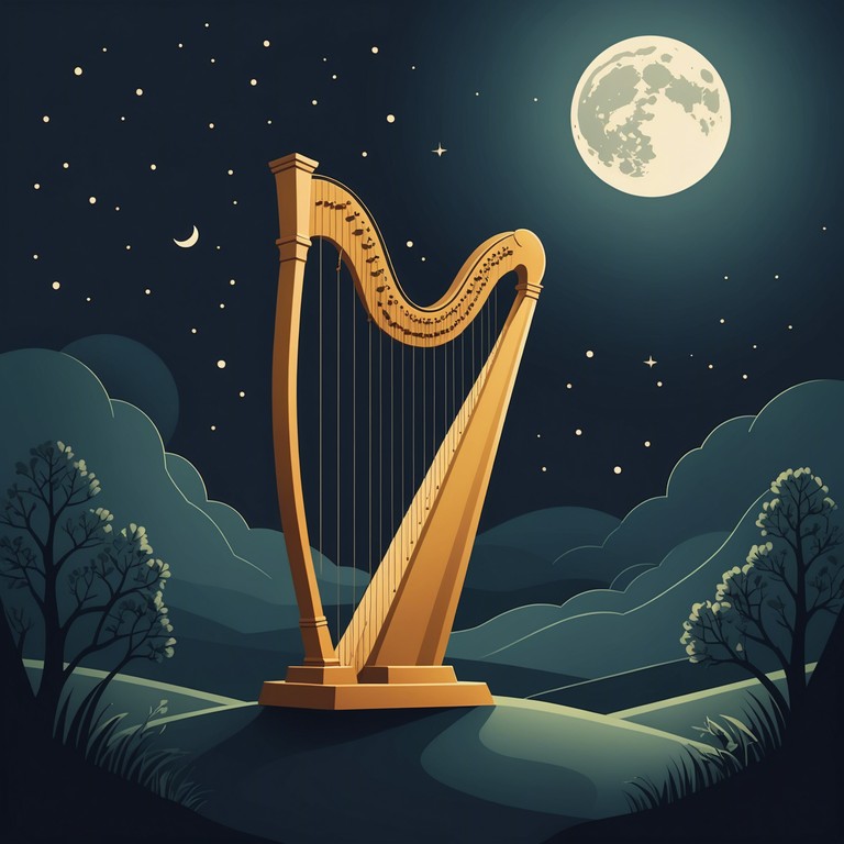 Delve into a calm, soothing experience as the harp's delicate strings capture the essence of a peaceful evening under a glowing moon. The music is a perfect companion for reflection or a quiet night in, with its capriccio flair adding a touch of spontaneity and charm