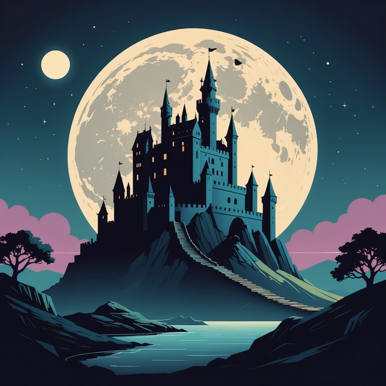 Drawing inspiration from nocturnal energy and gothic settings, this piece features rich synthesizer layers accompanied by compelling, energetic beats that would resonate through a moonlit, shadowy castle. Providing a stimulating yet darkly enchanting listening environment.