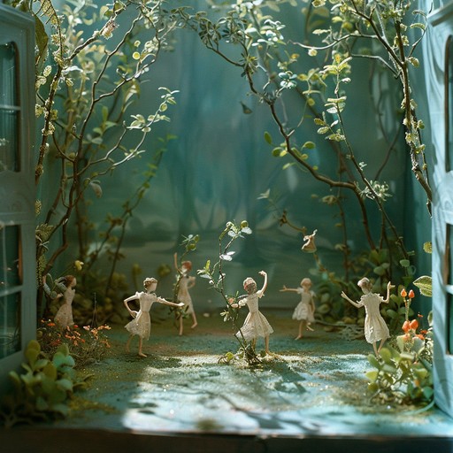 An otherworldly exploration through an enchanted toyland, featuring curious melodies and whimsical toy instrument sounds, creating an enigmatic atmosphere. Listeners embark on an immersive auditory adventure, filled with mystical wonders and delightful surprises around every corner