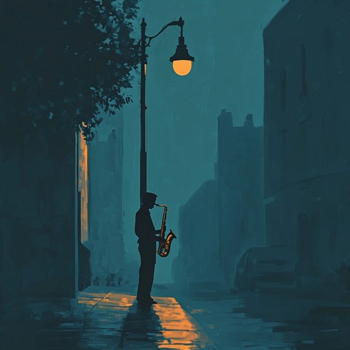 The track captures the essence of a lonely city night, combining the smooth tones of a saxophone with a wistful melody that speaks of missed chances and heartfelt longing. The gentle brush of cymbals and subdued piano chords provide a soft background, enhancing the saxophone's emotional expression without overpowering it.