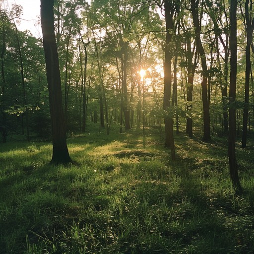 This delicate track captures the peaceful essence of a forest at dawn, using light acoustic guitar and ambient sounds to create a serene, calming atmosphere perfect for unwinding or meditation.