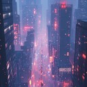a heartwarming cyberpunk instrumental for futuristic urban nights.