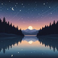 gentle melodies on a serene starry backdrop