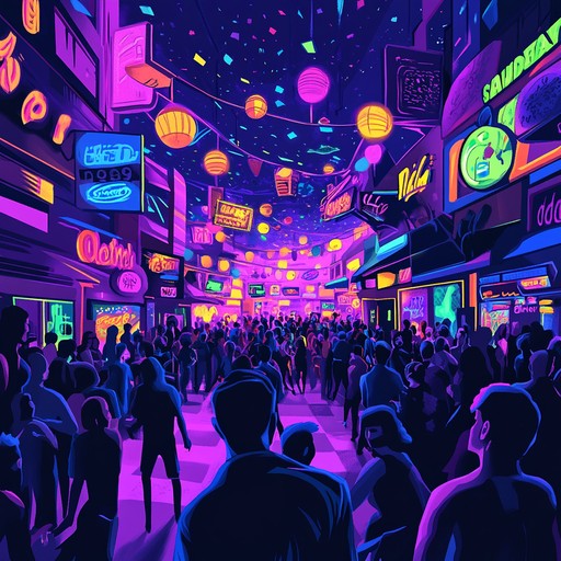 An electrifying instrumental dance track that embodies the thrill of city nightlife, featuring pulsating beats and vibrant synthesizers that create an atmosphere of excitement and movement under the glow of neon lights.