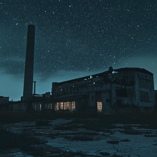 Picture yourself navigating an industrialized cityscape shrouded in the stillness of night. The atmosphere melds with ethereal idm rhythms, evoking a serene yet haunting ambiance reminiscent of deserted streets and introspective nocturne.