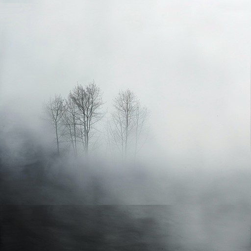 Delicate, shimmering soundscapes intertwine with eerie, echoing tones, creating an otherworldly atmosphere. Subtle melodic fragments drift in and out, like wisps of mist in a dark, enchanted forest. The track slowly builds in intensity, with layers of ethereal pads and distant, reverberating noises, before fading away into the void.