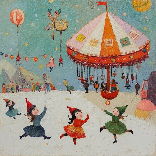 A playful and unusual melody that captures the whimsy of an elf enjoying a carnival ride, combining whimsical dynamics with a touch of playful eccentricity. The mischievous tune is characterized by a bouncing rhythm and curious twists, evoking the enchanting joy and unpredictable magic of an elfin world. A delightful mischievous dance that inspires pure fun.