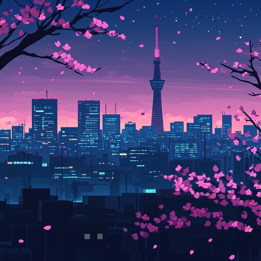 A captivating instrumental j pop track blending smooth synth melodies and gentle beats, capturing the essence of a sensual night in tokyo's vibrant streets.