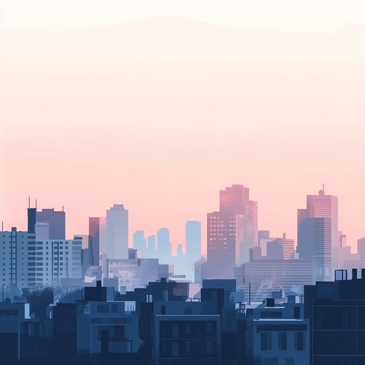 An ambient chillwave piece capturing the calm and reflective moments of twilight in a bustling city. Gentle synth pads and understated rhythms create a sophisticated and peaceful atmosphere.