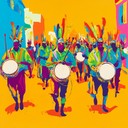 euphoric samba rhythms evoking joyous spiritual liberation vibes