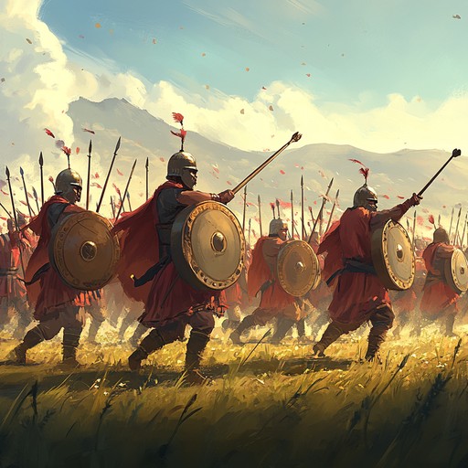 Imagine an epic anthem played as ancient warriors return victorious from battle. The pulsating drum rhythms, combined with soaring flutes and powerful choruses, evoke a sense of pride and heritage. This track embodies the triumph and glory of ancient cultures, blending traditional ethnic elements with grand orchestration to create an awe inspiring sonic landscape.