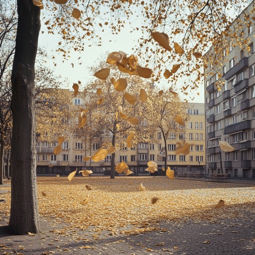 A musical piece that blends traditional german elements with modern electronic sounds, capturing the melancholic mood of autumn in berlin. The instrumental layers suggest the rustling of leaves and the vibrant city life slowly transitioning into the colder, reflective season.