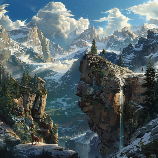 A thrilling and majestic orchestral piece that captures the spirit of a daring mountain expedition, with sweeping melodies and dramatic crescendos reflecting the challenges and triumphs of the journey