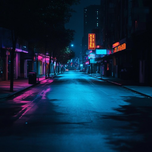 A haunting electronic instrumental that combines deep basslines with atmospheric synths to evoke feelings of solitude amidst the bustling cityscape at night.