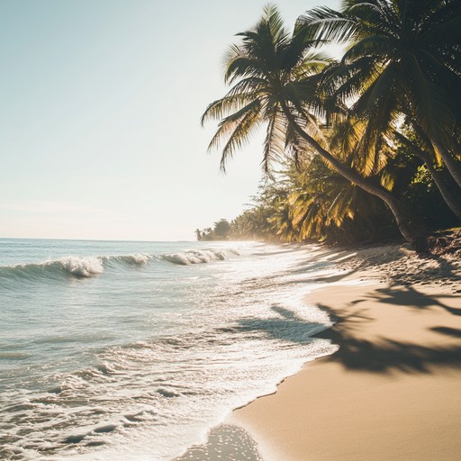 Imagine a sunlit beach where gentle ocean waves kiss the shore, with a lively samba rhythm setting the perfect carefree atmosphere. The mellow yet upbeat jazz guitar strings blend seamlessly with the tropical percussions, creating an ambient backdrop perfect for fun and relaxation.