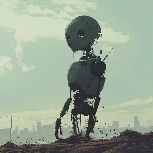 Picture a desolate, post-apocalyptic landscape where only machines remain. The heavy, distorted basslines and glitchy, robotic sound effects create an atmosphere of despair and isolation. The track builds tension with ominous synths and eerie samples, leading to explosive drops that shake the ground like the footsteps of giant, mechanical beasts.