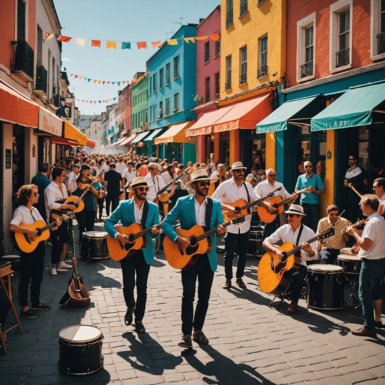 Imagine the entire community coming together, dancing through the streets with colorful outfits and smiles, their movements a bold statement of cultural pride and joy.