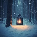 a soft instrumental capturing winter night's serene, dramatic essence