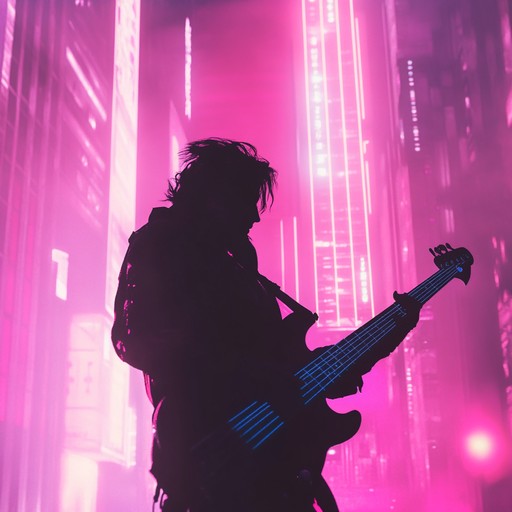 An instrumental track combining funky basslines and futuristic synth melodies, evoking the energy of a neon lit cyberpunk city.