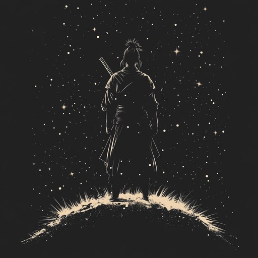 An orchestral masterpiece evoking the grandeur and heroism of a samurai in a celestial showdown. Sweeping strings, powerful brass, and dynamic percussion convey a sense of determination and triumph in the face of overwhelming odds. The melody rises to a majestic crescendo, symbolizing the hero's unwavering spirit.