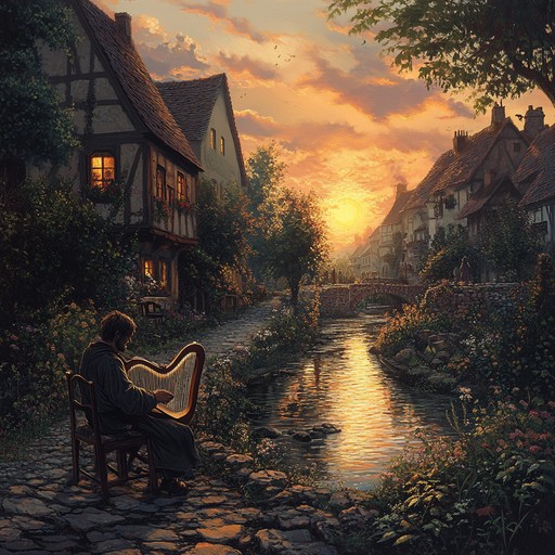 An enchanting instrumental inspired by medieval troubadours, featuring soothing harp melodies. The track evokes a peaceful evening, transporting listeners to an age of chivalry and romance. The delicate strumming and flowing notes create an atmosphere of tranquility, ideal for relaxation and reflection.