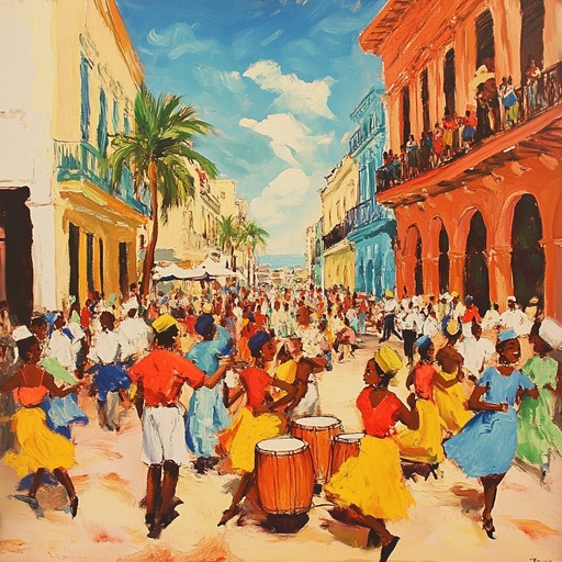 **radiant havana dancefloor perfectly blends afro cuban rhythmic complexity with confident, joyous energy, creating an irresistible and uplifting atmosphere. This track features a vibrant conga, capturing the essence of lively havana nights and energetic dancefloors filled with celebration.**