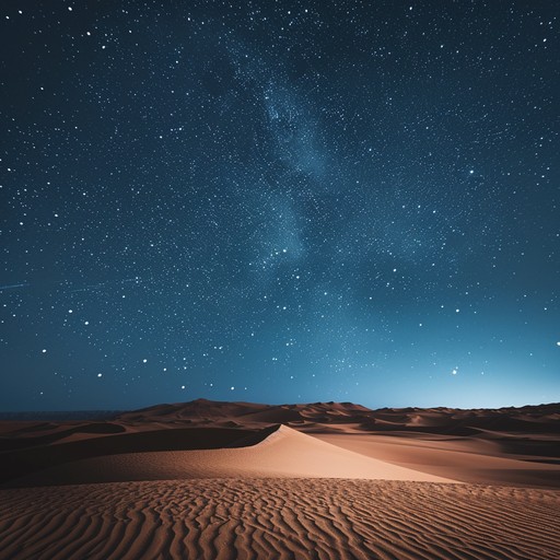 An enigmatic instrumental journey through a 1970s desert landscape, combining swirling synths and echoing guitar riffs to create a sense of cosmic wonder. This track evokes the enigmatic beauty and mystery of the open desert under a starry sky, blending 70s classic rock elements with ambient and psychedelic influences for an immersive auditory experience.