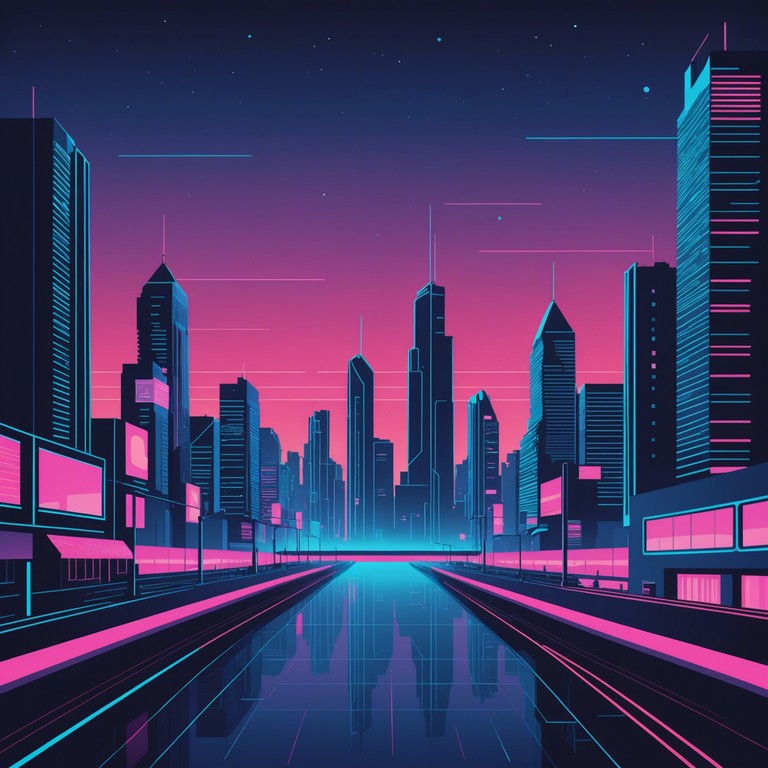 A sonic journey through a neon lit cyberpunk landscape, filled with pulsating rhythms and atmospheric synths that capture the essence of a futuristic dystopia. The melody, carried by a resonant synth, evokes the high tech, low life philosophy of cyberpunk culture, immersing the listener in a world of digital wonders and urban decay.