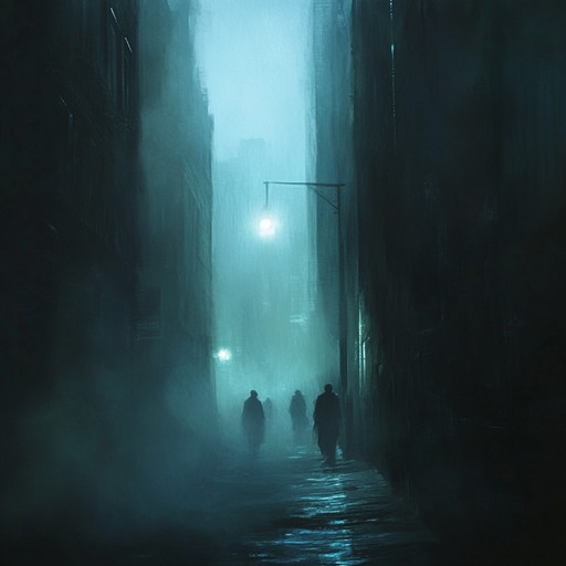 A dark, haunting grime track featuring eerie beats and atmospheric synth. It captures the essence of an urban ghost town, invoking a chilling and sinister mood.