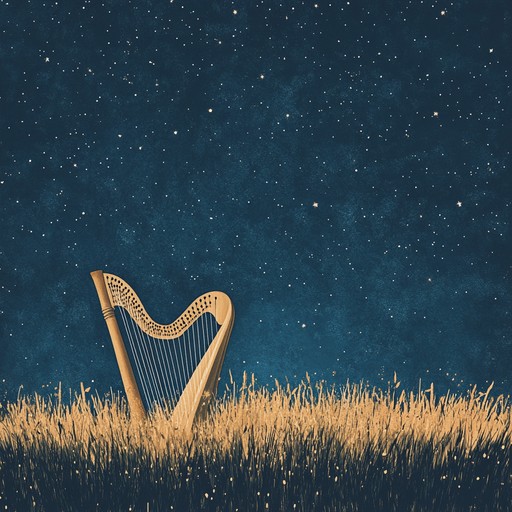 This calming instrumental features soft harp sounds to create a peaceful atmosphere, helping listeners unwind and drift off to sleep under the stars.