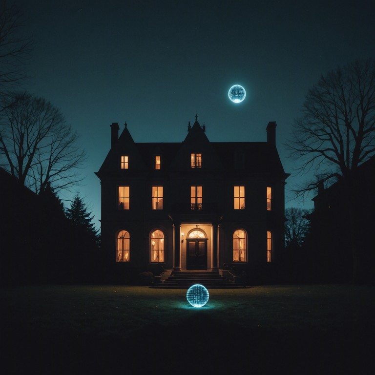 Imagine a haunted mansion where each room pulsates with eerie, ghostly disco beats. This track combines spooky synthesizer melodies with classic disco rhythms, creating a playful yet chilling dance experience. The song progresses as if exploring different, increasingly spooky areas of the mansion, each with its own unique twist on the haunting theme.