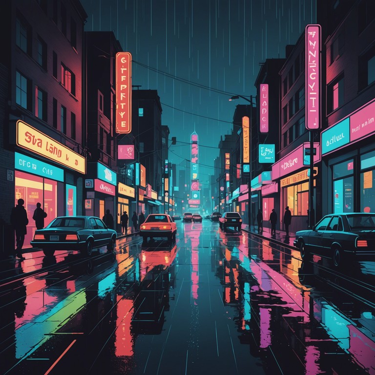 Imagine neon lights reflecting off rain soaked streets, where the beats from the electric bass evoke a sense of mystery and excitement, creating a vibrant sound journey through the nightlife of an urban metropolis.