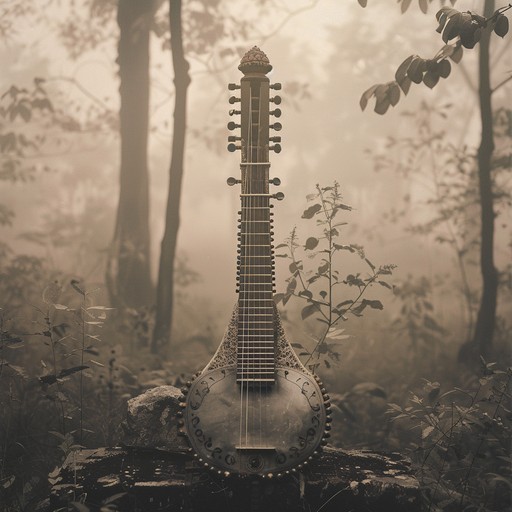 A delicate sitar piece set in a meditative raga, invoking deep introspection and inner peace. The serene strings carry the listener on a journey through calm and reflective landscapes, gently unfolding layers of emotion.