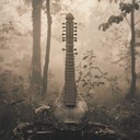 soothing sitar melodies evoke thoughtful introspection and tranquility