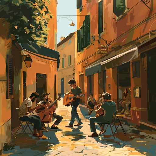 An instrumental piece that mixes jazz and soul with a playful twist, radiating the carefree and vibrant energy of a sunny summer day in the city. Featuring uplifting brass sections, funky bass lines, and smooth piano melodies, it captures the lively, joyous atmosphere of a bustling street fest.