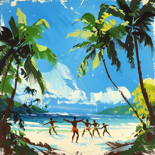 Imagine dancing on a sunlit beach, savoring the rhythm of steel drums, congas, and maracas as the ocean breeze flows around you, invigorating every move. This instrumental, infused with vibrant melodies and a fast tempo, brings to life the joy and excitement of a tropical island festival, capturing the essence of fun and freedom.