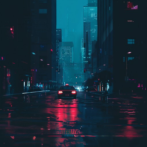 Visualize an adrenaline-pumping escape through a neon-lit cityscape. The music embodies the urgency and slickness of street racing coupled with subtle tension and controlled aggression, perfect for a high-energy backdrop to any escapade.