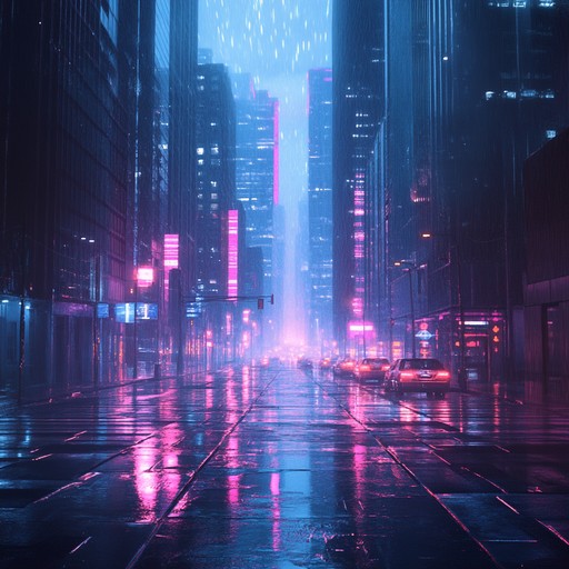 An atmospheric instrumental blending emotive synth melodies with futuristic textures, embodying the loneliness of a cyberpunk metropolis.